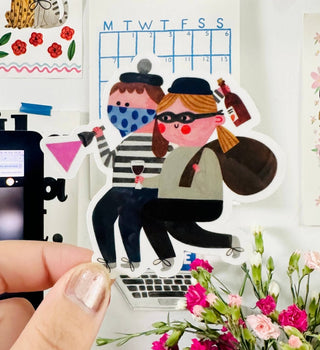Daria Solak Illustrations - PARTNERS IN WINE Klistremerke - COLORPOP
