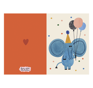 Daria Solak Illustrations - PARTY ELEPHANT Kort - COLORPOP