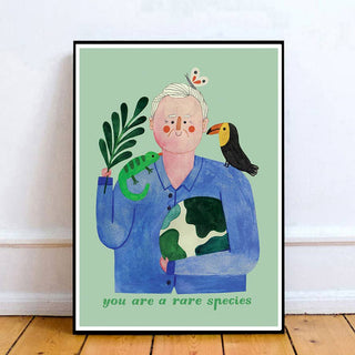 Daria Solak Illustrations - SIR DAVID A4 print - COLORPOP