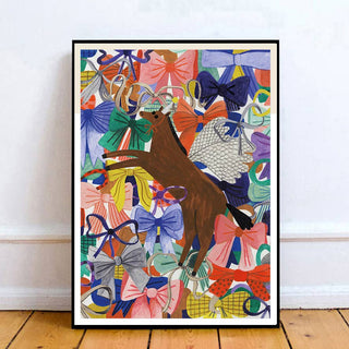 Daria Solak Illustrations - UNICORN IN BOWS A4 print - COLORPOP