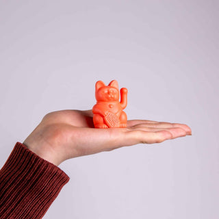 DONKEY - Lucky Cat Mini Dekorasjon - Neon Orange - COLORPOP