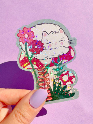 Kitty Toadstool Klistremerke