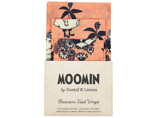Mummitrollet - Beeswax Wrap "Enjoying nature" - Sett med 3 stk