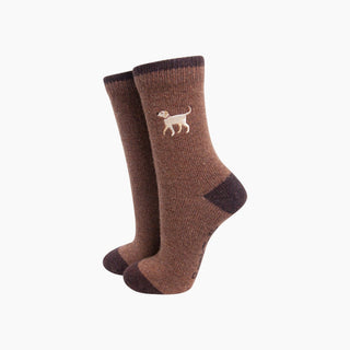 Ullsokker med Brodert Labrador Str. 36-40