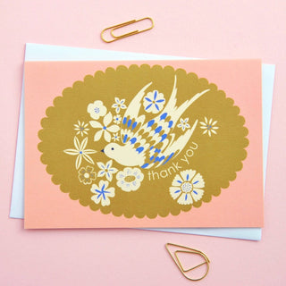 Elvira.v.v.Designs - Sett med 8 Takkekort - Svaler i Retro Rammer - COLORPOP