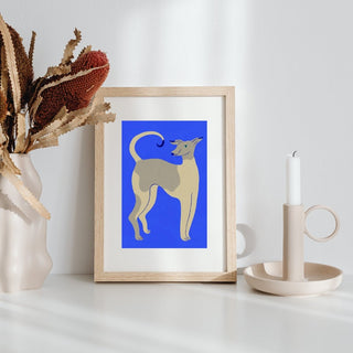 Evermade - Agathe Singer - Young Dog on Blue - Kort - COLORPOP