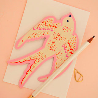 Fugleformet Kort - Love You
