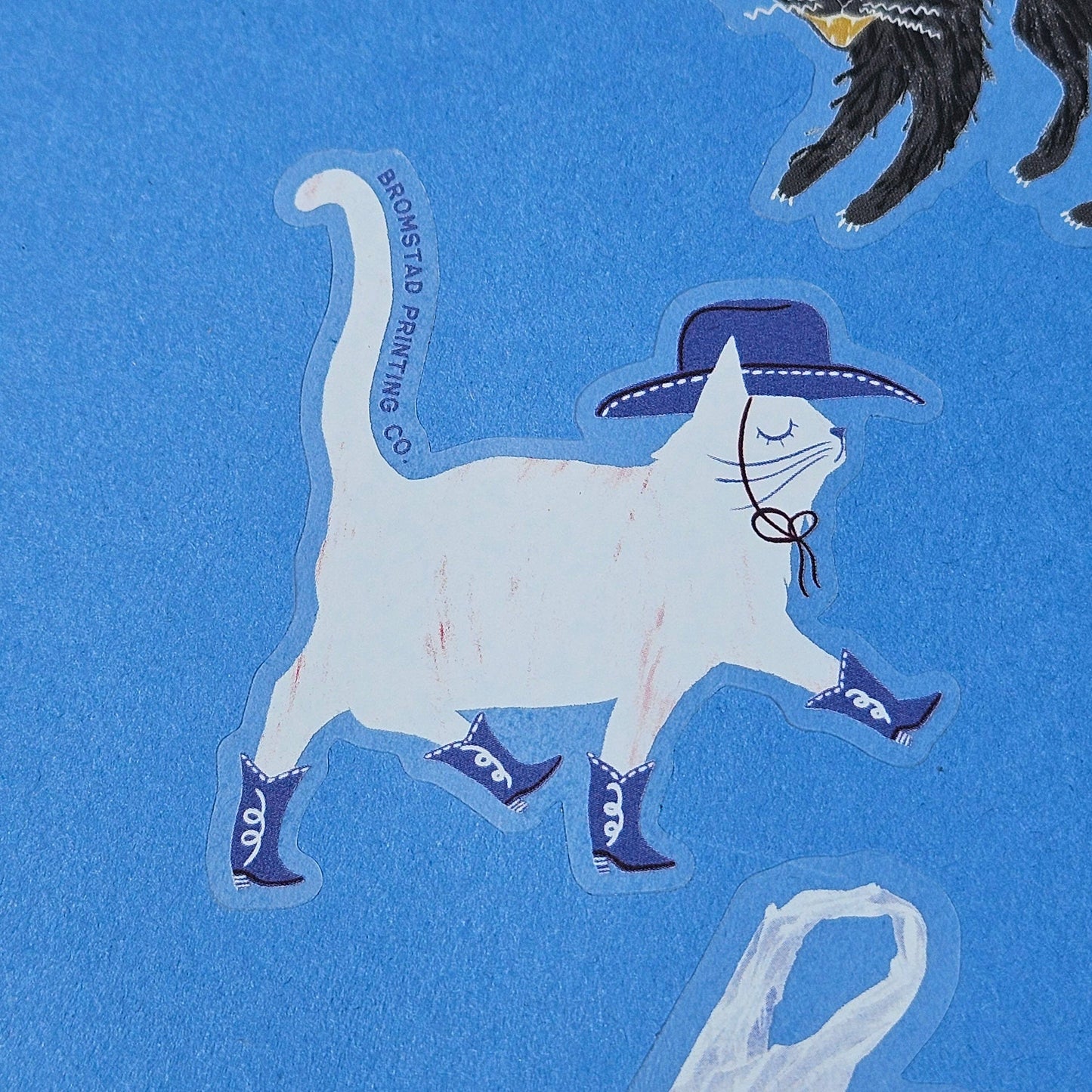 Cowboy Cat - Transparent Klistremerke