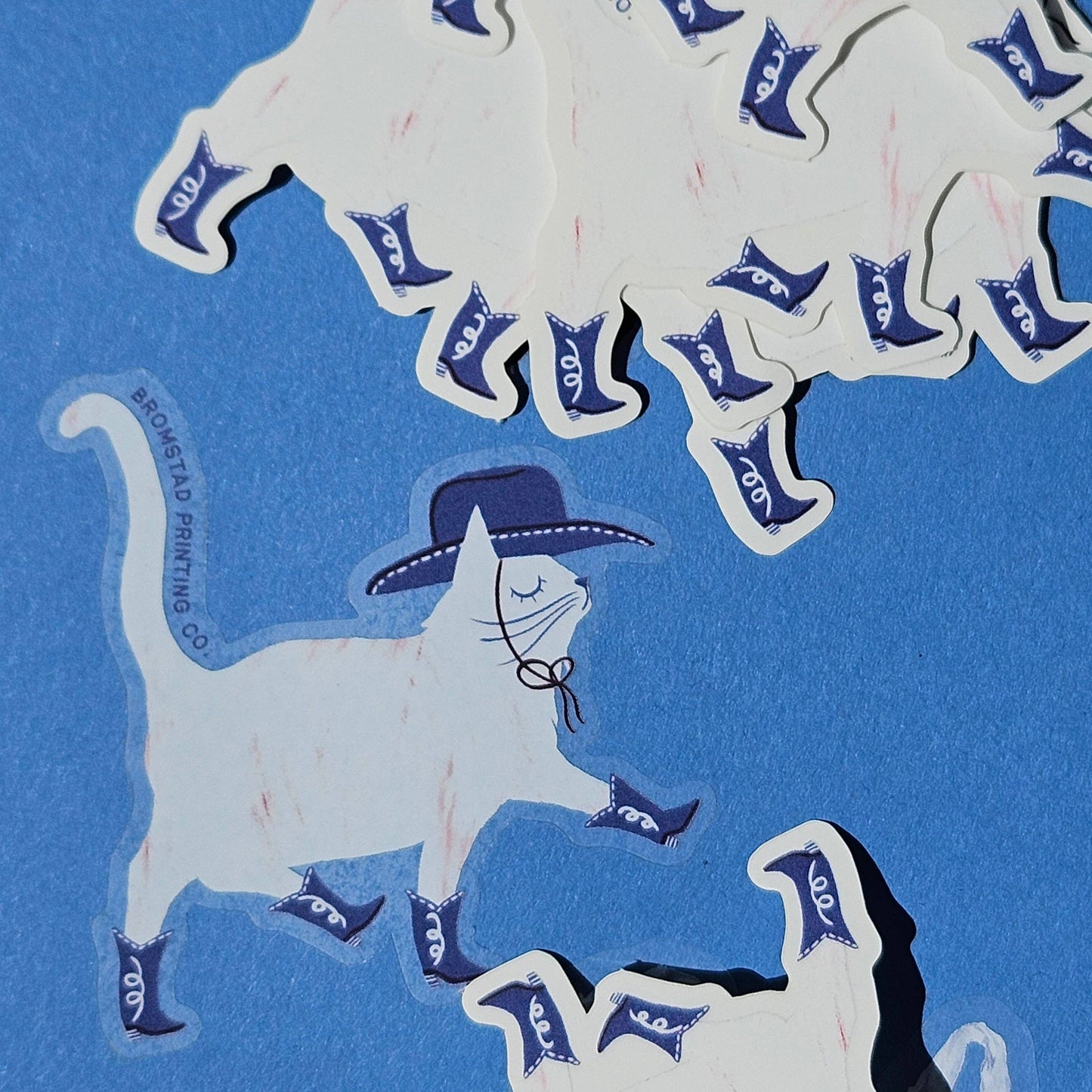 Cowboy Cat - Transparent Klistremerke