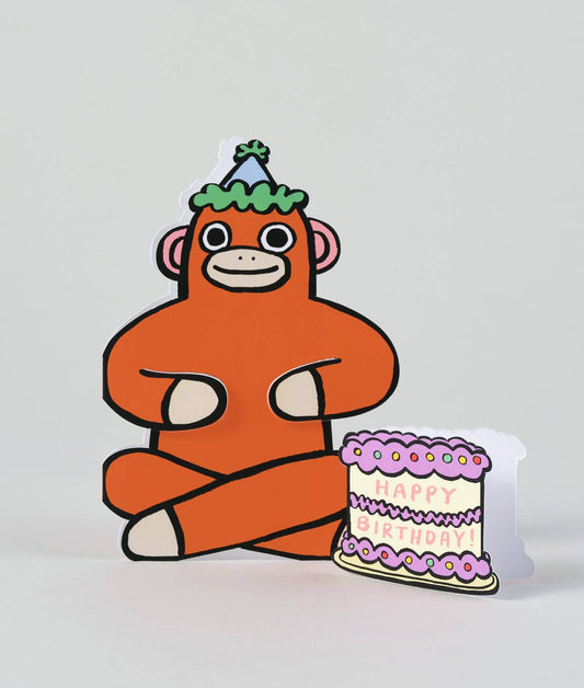 Ape med minikort - Bursdagskort