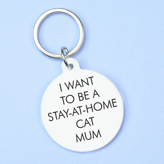 Flamingo - I Want to be a Stay - at - Home Cat Mum - Nøkkelring - COLORPOP