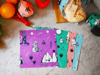 Gustaf och Linnea - Mummitrollet - Beeswax Wrap "By nightfall" - Sett med 3 stk - COLORPOP
