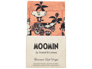 Gustaf och Linnea - Mummitrollet - Beeswax Wrap "Enjoying nature" - Sett med 3 stk - COLORPOP