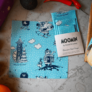 Gustaf och Linnea - Mummitrollet - Beeswax Wrap "In Winterland" - Sett med 3 stk - COLORPOP