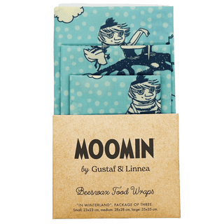 Gustaf och Linnea - Mummitrollet - Beeswax Wrap "In Winterland" - Sett med 3 stk - COLORPOP