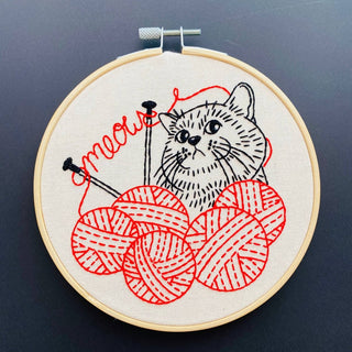 Hook, Line & Tinker Embroidery Kits - Kitten - Broderi Kit - COLORPOP