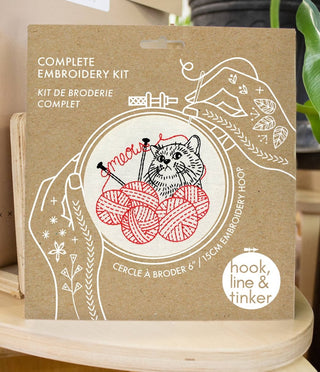 Hook, Line & Tinker Embroidery Kits - Kitten - Broderi Kit - COLORPOP
