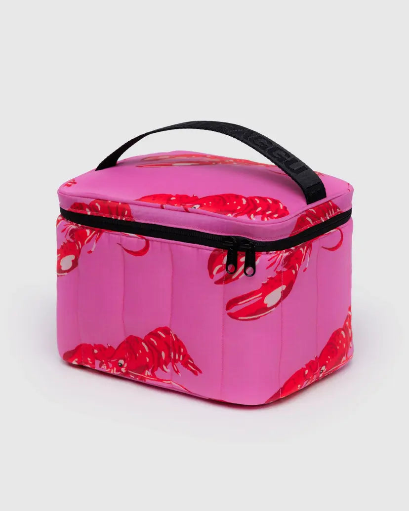 BAGGU Puffy Lunch Bag - Pink Lobster