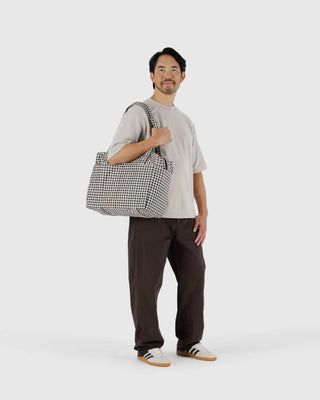 BAGGU Small Cloud Carry-On Bag - Black & White Gingham