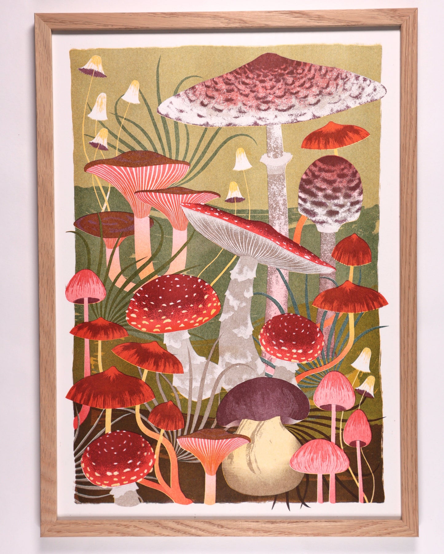 Kunstprint Innrammet - Mushrooms A3