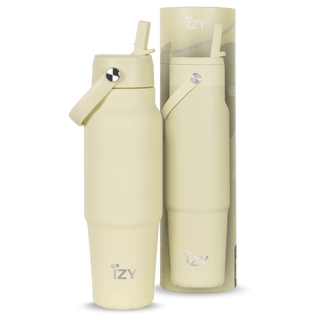IZY Bottles - IZY Drikkeflaske Med Sugerør - Butter Yellow 900ML - COLORPOP