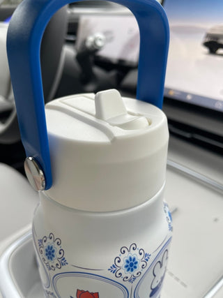 IZY Bottles - IZY Drikkeflaske med Sugerør - Delft Fliser Miffy - 900ml - COLORPOP