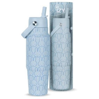 IZY Bottles - IZY Drikkeflaske med Sugerør - Lyseblå Miffy 900ml - COLORPOP
