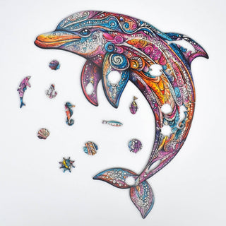 Lubiwood - Delfin Puslespill Premium - COLORPOP