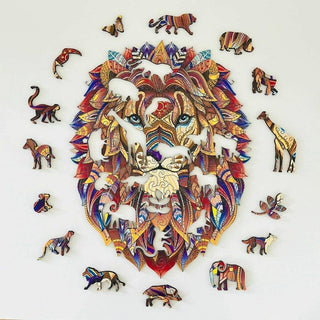 Lubiwood - Løve Puslespill Premium - COLORPOP