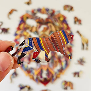 Lubiwood - Løve Puslespill Premium - COLORPOP