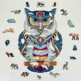 Lubiwood - Ugle Puslespill Premium - COLORPOP