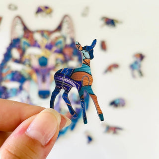 Lubiwood - Ulv Puslespill Premium - COLORPOP