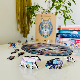 Lubiwood - Ulv Puslespill Premium - COLORPOP