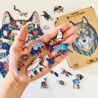 Lubiwood - Ulv Puslespill Premium - COLORPOP