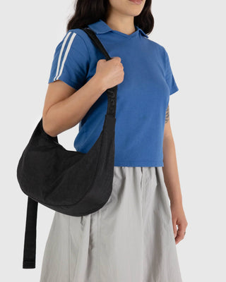 BAGGU Medium Crescent Bag - Black (ny lengde på stropp)