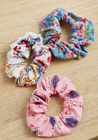 Namaste - Block Print Scrunchie - Fargerike Strikk - COLORPOP