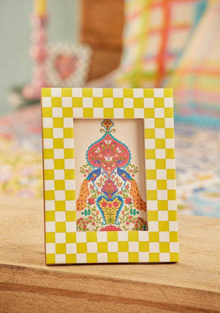 Namaste - Foto - ramme - Ruter Gul - COLORPOP