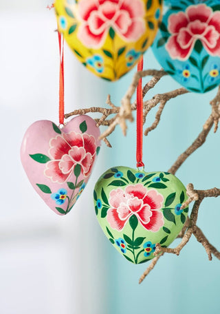 Namaste - Håndmalt Dekorasjon - Krysantemum Hjerte - COLORPOP