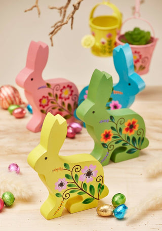 Namaste - Håndmalt Stående Påskehare - Dekorasjon - COLORPOP