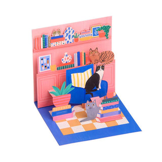 Ohh Deer - Katter i Lesekrok Pop-up Kort - COLORPOP