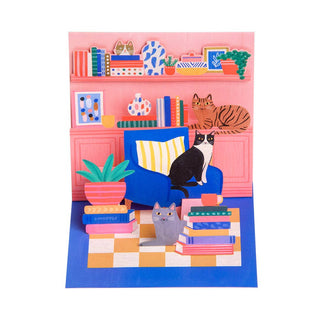 Ohh Deer - Katter i Lesekrok Pop-up Kort - COLORPOP