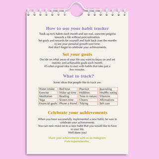 Once Upon a Tuesday - Daily Habit Tracker - 12 Month Goal Planner - COLORPOP