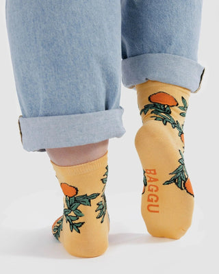 BAGGU Crew Sock - Orange Tree