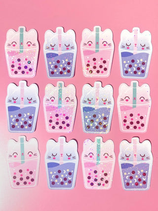 Paper Cat Club - Bubble Tea Lilac Klistremerke - COLORPOP