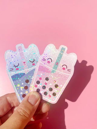 Paper Cat Club - Bubble Tea Lilac Klistremerke - COLORPOP