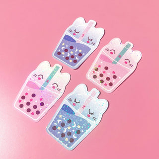 Paper Cat Club - Bubble Tea Pink Klistremerke - COLORPOP