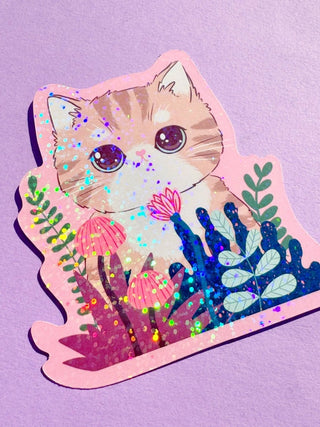 Paper Cat Club - Floral Kitty Klistremerke - COLORPOP