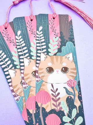 Paper Cat Club - Forest Blooms - Bokmerke med Rosa Dusk - COLORPOP