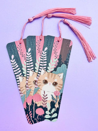 Paper Cat Club - Forest Blooms - Bokmerke med Rosa Dusk - COLORPOP