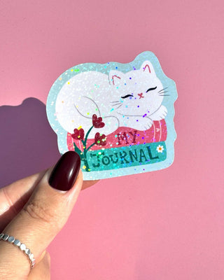 Paper Cat Club - My Journal White Cat - Klistremerke - COLORPOP